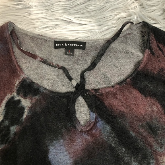 Rock and Republic tye-dye long sleeve web shirt - Picture 2 of 7